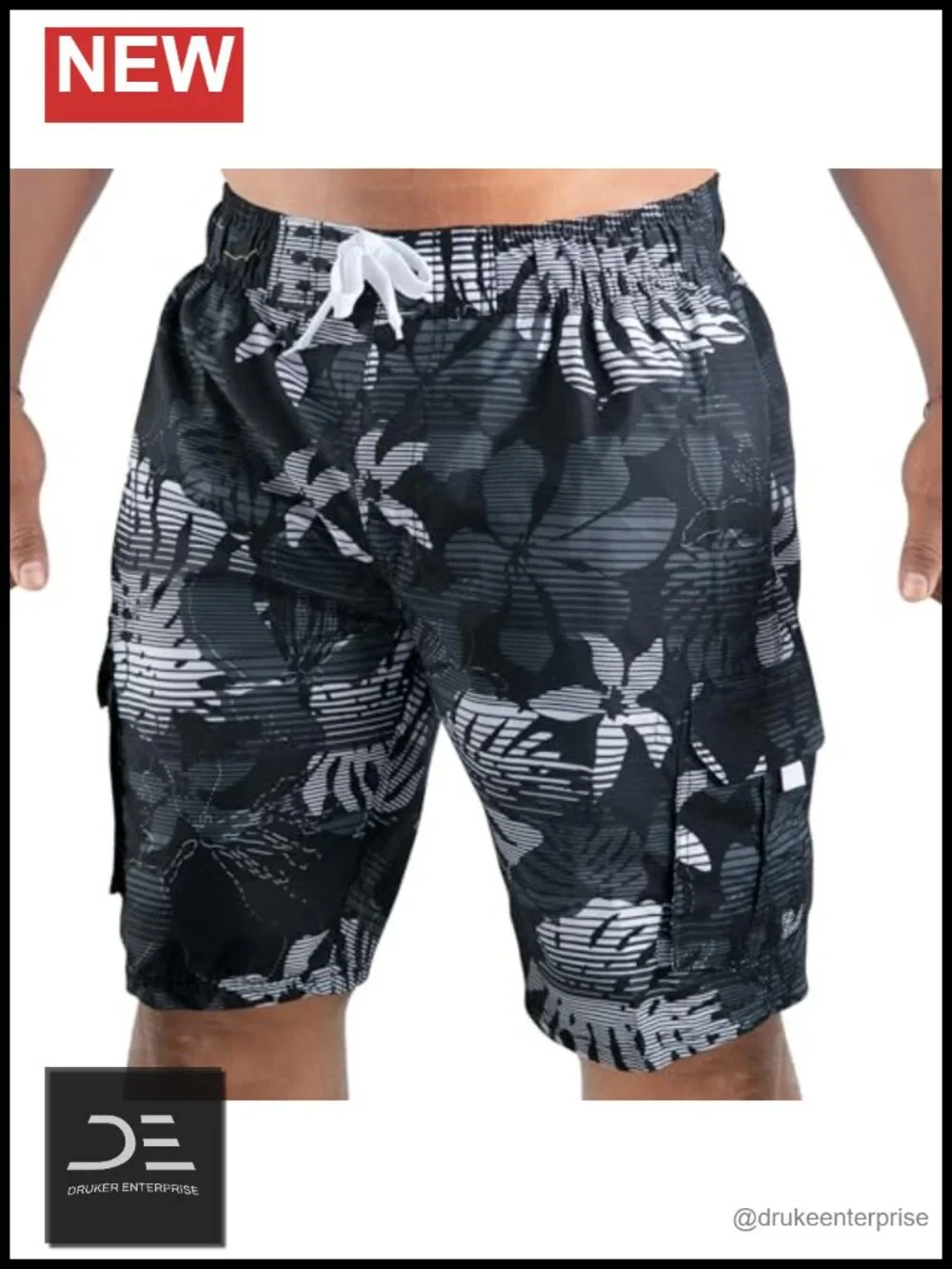 UPF 50+ Quick Dry Microfiber Swim Trunks with Mesh Lining